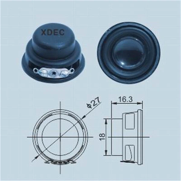 Głośnik 18*16,3 mm 27 omów i mocy 2 W